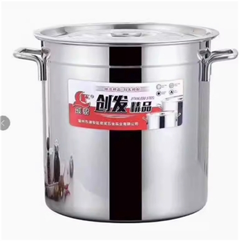 汤桶201不锈钢 直径27CM桶商用家用带盖卤锅油桶米桶水桶圆桶汤锅不锈钢锅